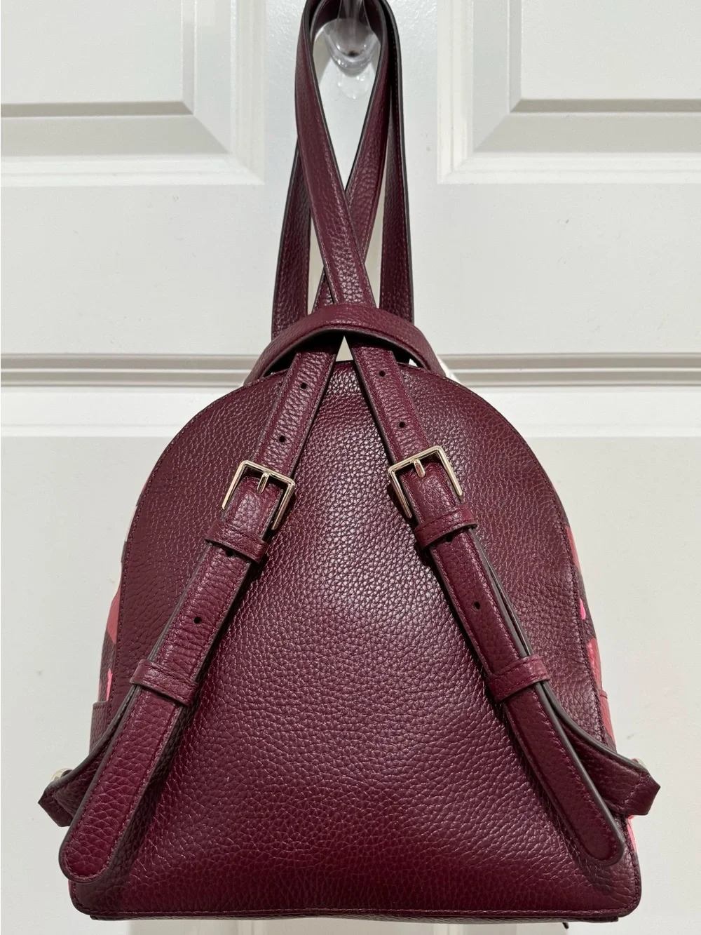 Kate Spade WKRU7023 Jackson Forest Floral Leather Backpack M Pink Multi Florals